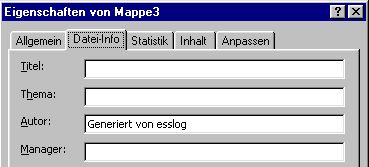 Excel-Dateieigenschaft